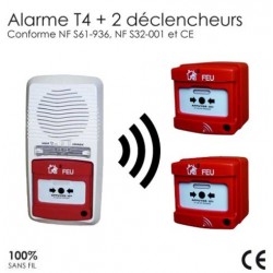 Alarme type 4 radio & 2 déclencheur manuel radio
