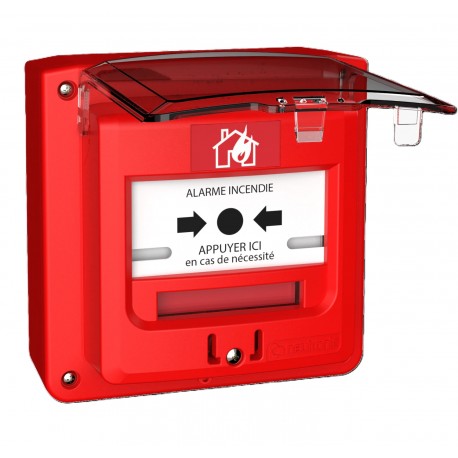 Déclencheur manuel d’alarme incendie étanche avec volet – Réf. 5713R1C