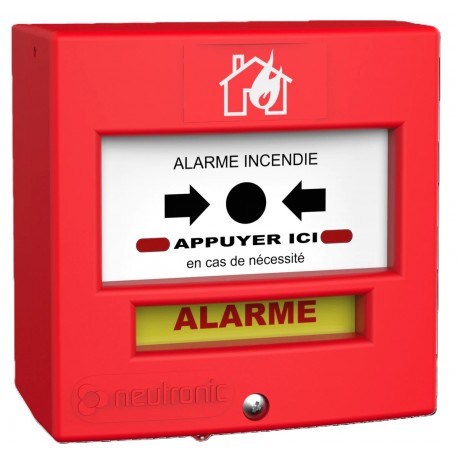 Boîtier de commande manuelle d’alarme incendie NEUTRONIC 4710R1BCM