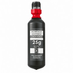 Cartouche CO² 25 g 50°C – tête filetée 15x125 – Conforme NF