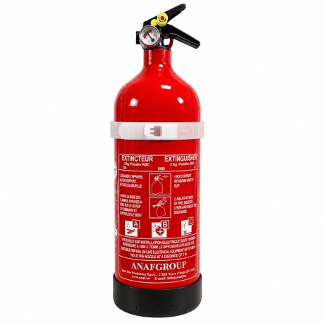 Extincteur 2Kg Poudre ABC X5 livré avec support