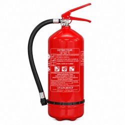 Extincteur poudre 6 kg ABC CE EN3 - PS6-HH