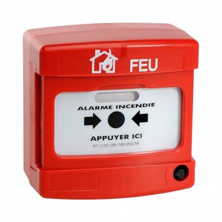 Axendis – Déclencheur manuel incendie rouge réarmable